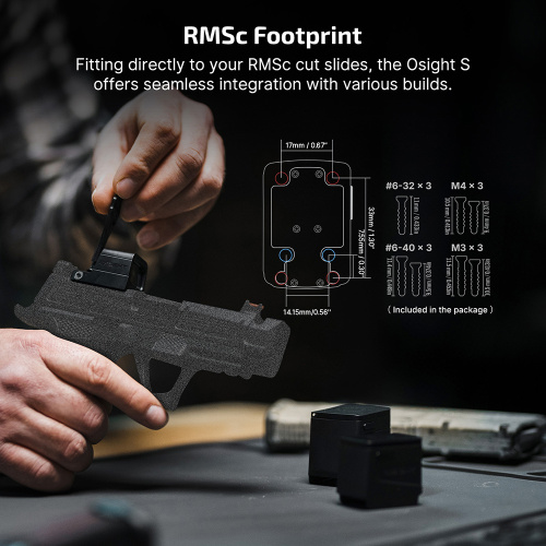 Osight S 2 MOA Dot и 32 MOA Circle с материалом OAL